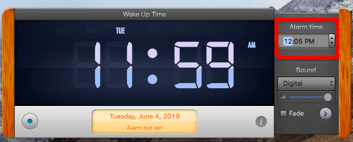 Alarm clock app for mac computer